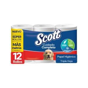 Papel Higiencio Scott Cuidado Completo X 12 Rollos