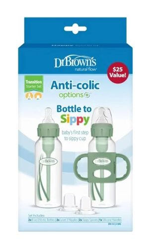 Kit Dr Browns Tetero X 2 Mas Boquillas Y Azas