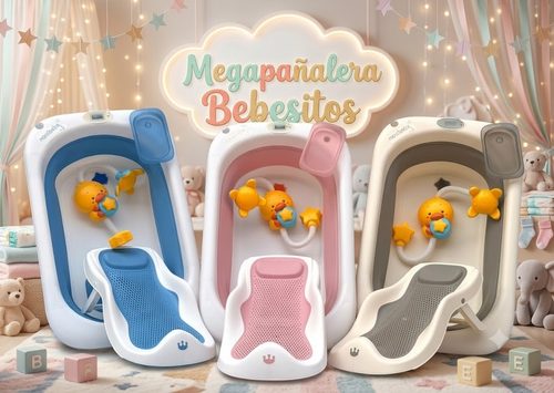 Babytub Tina Plegable + Soporte + Ducha Electrica Maxibaby