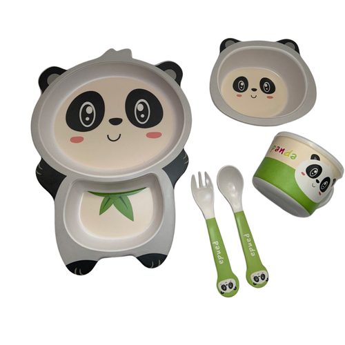 Kit De Vajilla En Bambu - Panda