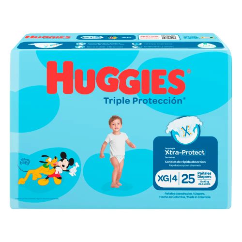 Pañal Huggies Azul Et 4 X 25