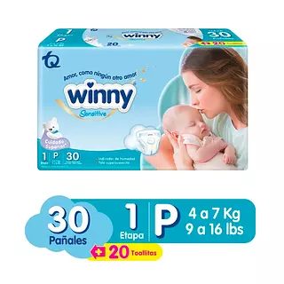 Pañal Winny Sensitive Etapa 1 X 30