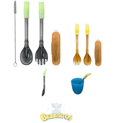 Set De Cuchara Con Pitillo